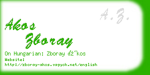 akos zboray business card